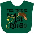 thumbnail image 3 of Inktastic Yes, This is My 1st Rodeo Cowboy Hat with Pink Band, Lasso Girls Baby Bib, 3 of 4