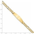 thumbnail image 3 of 14k Flat Figaro Link Soft Diamond Shape ID Bracelet (Weight: 8.4 Grams, Length: 7 Inches), 3 of 3