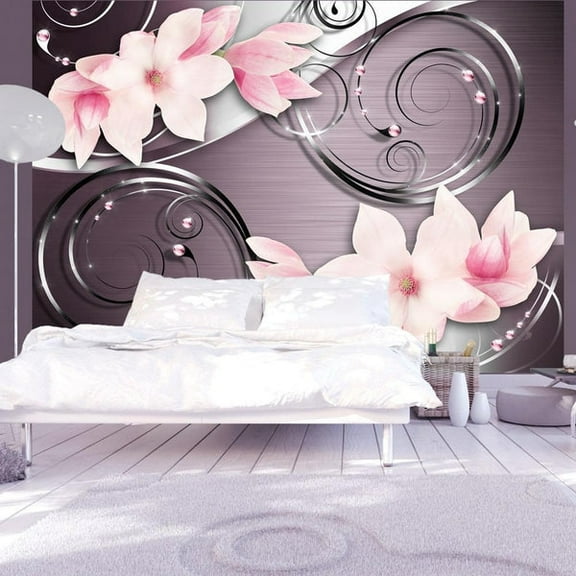 Tiptophomedecor Floral Wallpaper Wall Mural - Pink Phantasmagoria