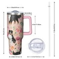 thumbnail image 2 of OBREWU Bernese Mountain Dogs with Flowers Tumbler with Handle and Lid,Bernese Mountain Dogs with Flowers 40oz Double Wall Vacuum Insulated Tumbler,Cups Gift for Women and Men, 2 of 7