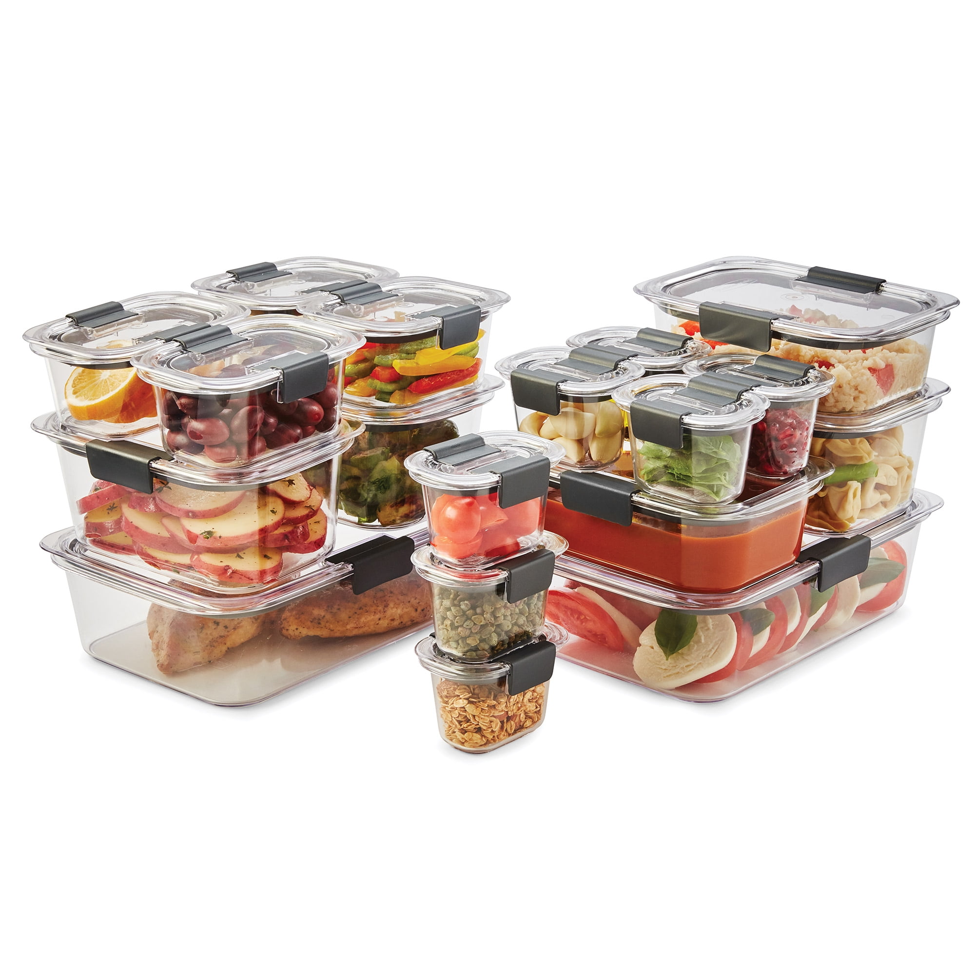 Rubbermaid Brilliance Food Storage Containers, 36 Piece Variety