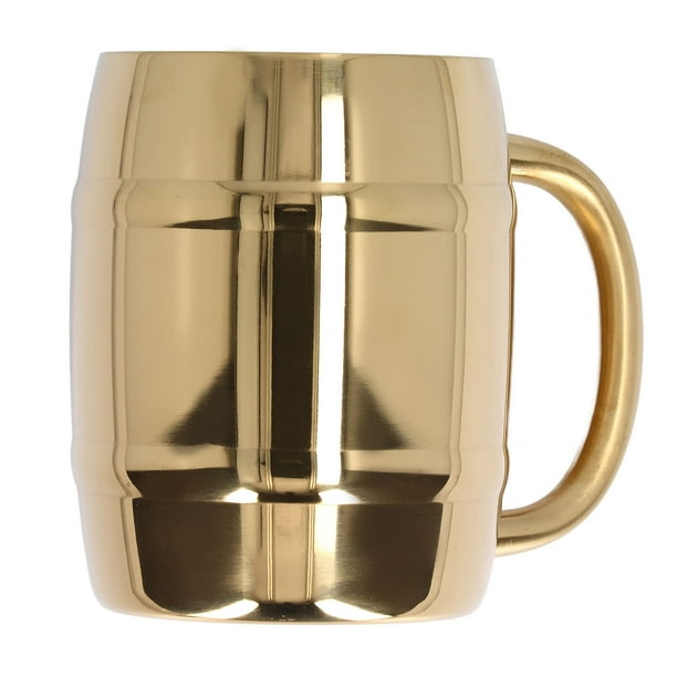 Taza De Agua, Taza De Café De Acero Inoxidable A Prueba De Herrumbre, Doble Capa, Inofensiva, Exquisita Con Asa Para Restaurante Para Oficina