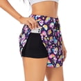 thumbnail image 3 of Lsque Skull colorful mushroom rainbow Printed Women's Running Shorts with Liner Pockets,Elastic Quick Dry Workout Athletic Gym Yoga Shorts,Womens High Waist Shorts-Large, 3 of 9