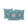 thumbnail image 3 of HomeRoots 535936 16 x 16 x 5 in. Blue & Green Abstract Indoor & Outdoor Throw - Set of 3, 3 of 5