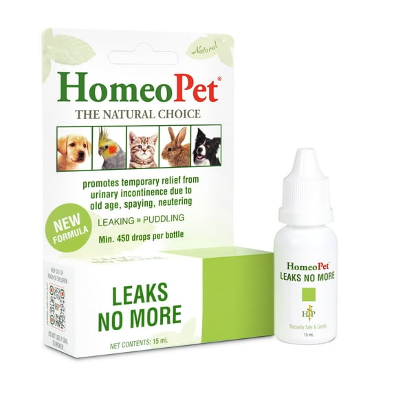 HomeoPet Leaks No More Urinary Health Supplement Solution for Pets, 15-Milliliter Bottle