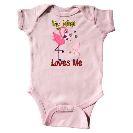 

Inktastic My Mimi Loves Me Flamingo Gift Baby Boy or Baby Girl Bodysuit