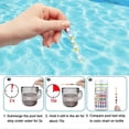 thumbnail image 3 of Paquete de 50 tiras reactivas de pH para piscina, comprobador de agua para piscina, tiras reactivas 6 en 1, para pH, contenido de cloro y ácido cianúrico., 3 of 5