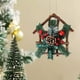 thumbnail image 1 of Mini Corona Navideña Colgante - 20 Cm, Hojas de Pino Rojas, Decoración de Pared para El Hogar, Árbol, Fiesta - Decoración Navideña Reutilizable de Madera y Plástico, 1 of 6