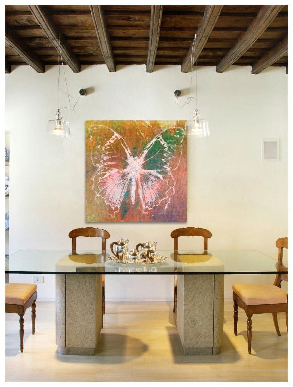 Marmont Hill - "Farfalla III" by Sia Aryai Painting Print on Wrapped Canvas