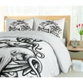 thumbnail image 5 of Ambesonne Octopus Duvet Cover Sets, Nautical Theme Anchor, 2-Queen, Black White, 5 of 7