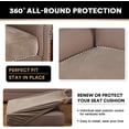 thumbnail image 6 of Velvet Stretch Couch Cushion Cover Plush Cushion Slipcover for Chair Sofa Cushion Furniture Protector Seat Cushion Sofa Cover Set of 3, 6 of 10