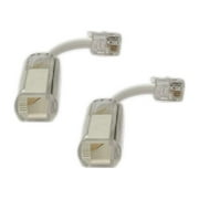 iMBAPrice (Pack of 2) Telephone Cord Anti-Tangle - 360 Degree Rotating Landline Swivel Cord Untangler (White) Detangle T