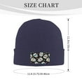 thumbnail image 3 of ZICANCN Dod Colorful Skull Knit Beanie Hat, Winter Cap Soft Warm Classic Hats for Men Women, Navy Blue, 3 of 8