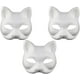 thumbnail image 1 of Máscara de gato, 3 piezas, máscaras de Therian, máscaras de gato blancas, máscara de Halloween en blanco, máscaras de media cara de animal, mascarada, fiesta de cosplay, 1 of 5