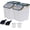 2Pcs Blue, variant on Airtight Grain Storage Container with Wheels, Measuring Cup, and Scoop, 25lb Capacity, 2-Piece Set in Blue