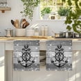 thumbnail image 4 of Nautical Anchor Kitchen Towels Set of 2, Rudder Stars Retro Black Grey Wooden Grain Absorbent Dish Towels for Kitchen, Microfiber Hand Towel, Quick Drying Tea Towel for Cleaning Decorative Dishcloths, 4 of 7
