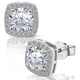 thumbnail image 1 of Moissanite Stud Earrings, VVSI D Color Round Cut, 925 Silver 18K Gold Plated, 1 of 5