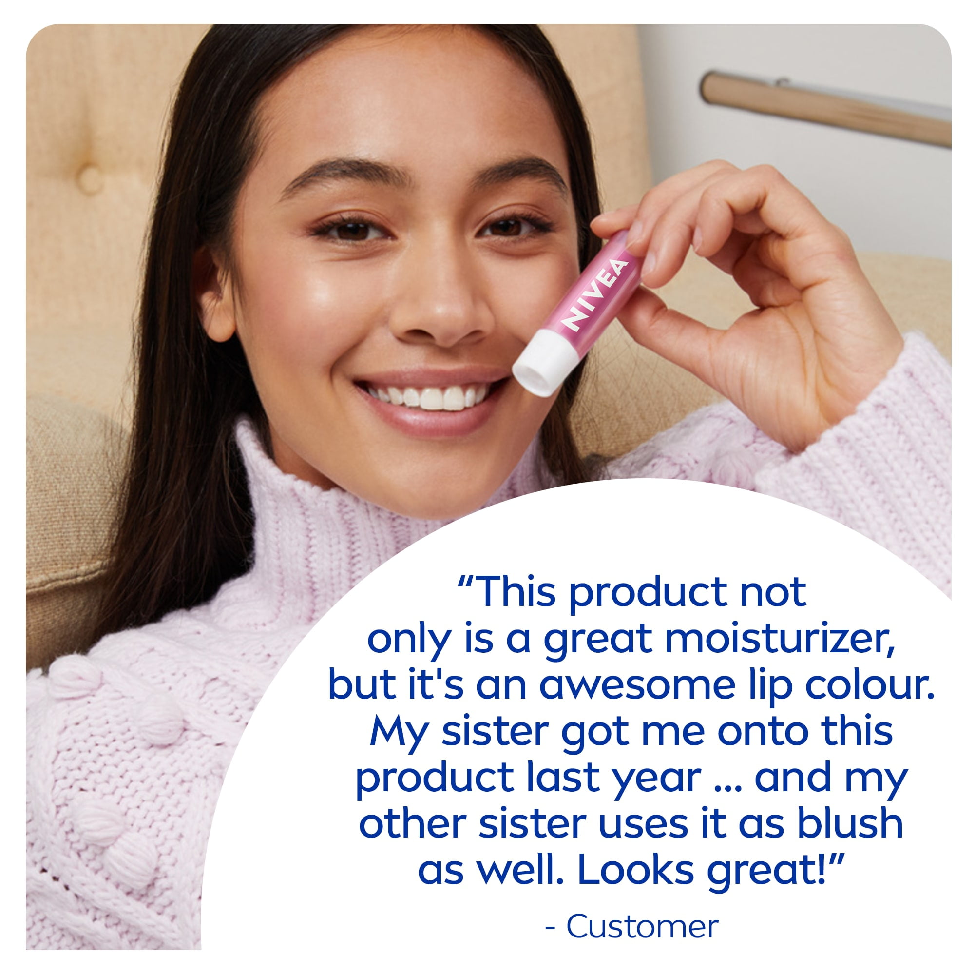 NIVEA Baume à lèvres Reflets nacrés avec 24H d'hydratation, Paquet Duo 2 x 4,8g