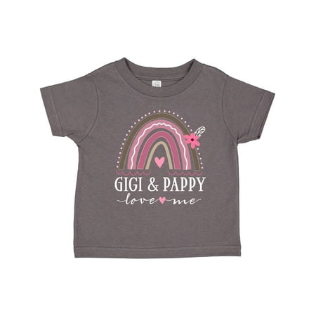 

Inktastic Gigi and Pappy Love Me Rainbow Gift Toddler Toddler Girl T-Shirt