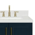 thumbnail image 5 of Ariel Taylor 42 In. Right Offset Rectangle Sink Bathroom Vanity With Carrara White Quartz Countertop 1.5 Edge In Midnight Blue, 5 of 11