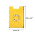 thumbnail image 2 of Credit Card Holder for Back of Phone with Ring Stand Stick on Phone Wallet Self Adhesive Bright Yellow, 2 of 6