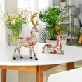thumbnail image 6 of Baoblaze 2 Pieces Reindeer Statues Animal Sculptures Collection Desktop Table Centerpiece Red, 6 of 8