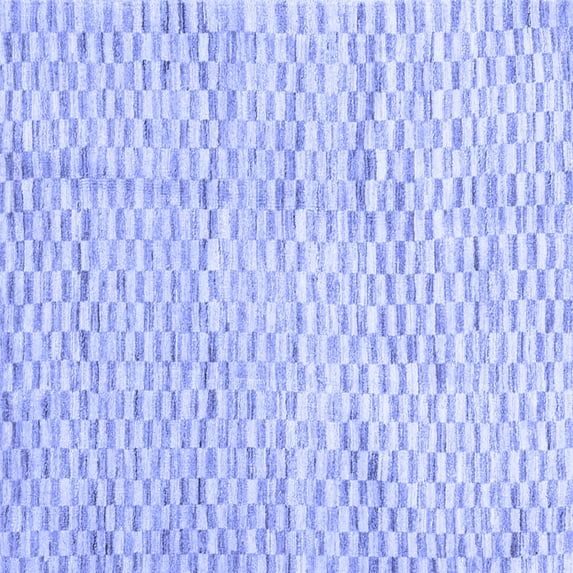 Ahgly Company Machine Washable Indoor Square Solid Blue Modern Area Rugs, 4' Square