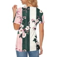 thumbnail image 5 of DeHolifer Womens Tops Summer Cap Sleeve Pleated Crewneck T-Shirts Loose Dressy Casual Basic Tees Trendy Outfits Army Green 3XL, 5 of 5