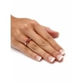 thumbnail image 3 of PalmBeach Jewelry 1 TCW Oval-Cut Ruby and Diamond Accent Three Stone Ring in 10k Gold, 3 of 5