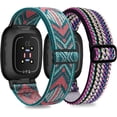 thumbnail image 1 of ORUYROP Stretchy Bands Compatible with Fitbit Versa 4/Fitbit Versa 3/Fitbit Sense 2/Fitbit Sense Women Men, Soft Elastic Nylon Loop Strap Adjustable Replacement bands for Versa 4/Versa 3/Sense, 1 of 7