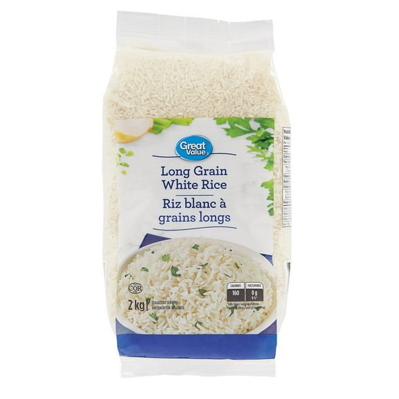 Great Value Long Grain White Rice, 2 kg