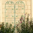 thumbnail image 6 of 4 Pack Large Garden Trellis 71" H x 19.7" W Heavy Duty Rustproof Green Iron Plant Trellis for Potted Plant Support Metal Climbing Rose Trellis Vine Vegetable Cucumber, 6 of 11