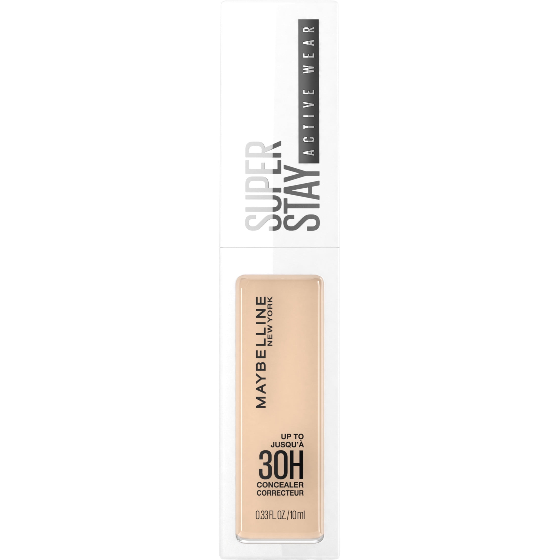 (2 pack) Maybelline Super Stay Active Wear Liquid Concealer, Full Coverage, Up to 30HR Wear, 18, 0.33 fl oz