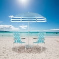 thumbnail image 6 of SKTPI Patio Lawn Webbed Folding Chairs, Outdoor Beach Portable Lawn Chair Camping Chair Beach Chair for Yard, Garden Dining,White&blue,Classic 2PCS, 6 of 13