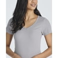 thumbnail image 3 of 5 Pack: Women's Soft Ribbed Short Sleeve V-Neck T-Shirt Casual Summer Tee Shirts, 3 of 6