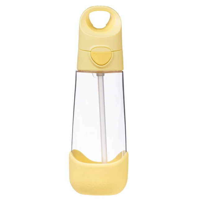 b.box - 20oz Tritan Straw Bottle: Large, Modern Water Bottle with Flip Straw for Kids. Spill Proof, BPA Free. Great for School