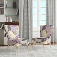 thumbnail image 2 of Designart « Abstraction Géode Teintée de Rose I » Fauteuil d'Appoint Rembourré en Marbre Rose - Fauteuil Moderne pour Chambre, 2 of 7