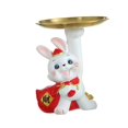 thumbnail image 4 of Estatua creativa de conejo Fernando organizador de mesa artesanal contenedor de almacenamiento de adornos Año Nuevo, 4 of 7
