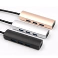 thumbnail image 3 of Hub USB 3.0 tipo C con 4 Adaptadores para ChromeBook y Computadoras Portátiles Perfecl negro, 3 of 6