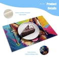 thumbnail image 3 of Bahomeck Placemats Set Of 4 Rectangle Linen Cotton Placemats For Dining Table Fade Resistance Washable Heat Resistant，18*12Inch,Happy German Shepherd With Colorful And Vibrant Background, 3 of 4