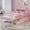 Pink, variant on Twin Size Platform Bed with Storage Headboard & Two Under-Bed Drawers, Wooden Kids Bed Frame with Three-Side Guardrails for Safety and Security, White
