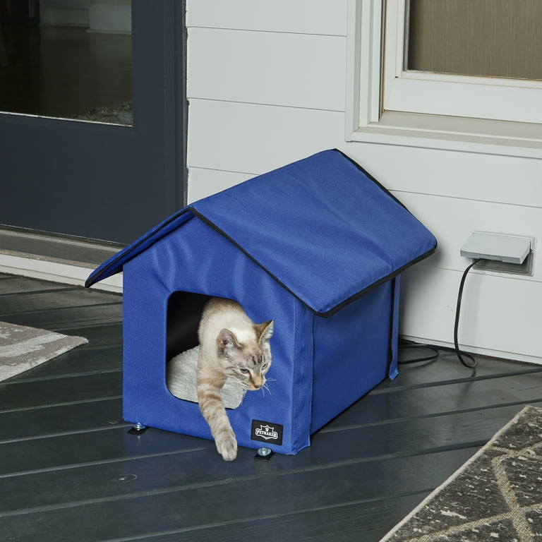 Free Shipping! PETMAKER Heated Cat House with Heating Pad
