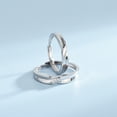 thumbnail image 3 of Bague de couple réglable Simple: 2pcs Strass Skinking Bague Anneau de mariage, 3 of 10
