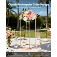 thumbnail image 2 of VEVOR Wedding Flower Stand, 10PCS 23.62-inch Column Flower Stand, Floral Stands with Hidden Screw, Rectangular Cubic Floral Display Rack for Wedding, Party, Birthday, Home, Gold Centerpiece Stands, 2 of 9