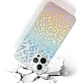 thumbnail image 3 of Compatible with iPhone 14 Plus Leopard Case for Women, Luxury Glitter Leopard Cheetah Print Designed Colorful Laser Iridescent Case Hard PC Bumper Slim Protective Bling Girly Case Cute, 3 of 13