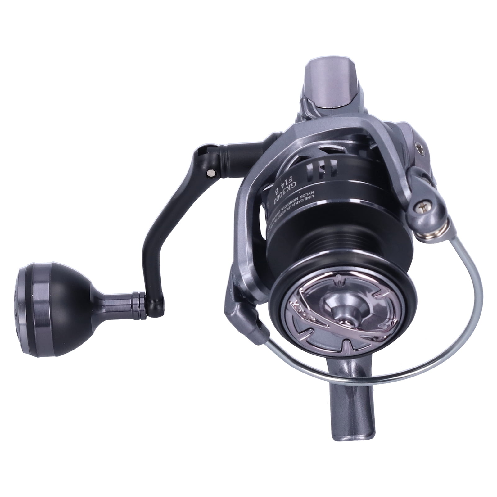 BIMZUC 13+1 Bearing Spinning Reel 5.2:1 Gear Ratio Foldable Arm Fishing Wheel for Freshwater and Saltwater Ambidextrous Use (5.51 inches / 14 cm Size 3000)