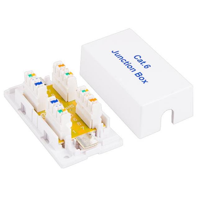 Cable Leader BX3068100 Cat6 Junction Box, 110 Punch Down Style White