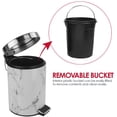 thumbnail image 3 of Home Basics White Faux Marble Bathroom Accessory (Garbage Can), 3 of 5