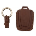 thumbnail image 3 of 1pc Blue/Brown Leather Remote Car Key Fob Case Cover Holder Shell For Bmw I3 I8 2014+ Keyless Delicate Keys Protector, 3 of 5