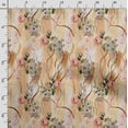 thumbnail image 3 of Soimoi Floral Print,Cotton Cambric, Quilting Fabric Sold by The Yard 42 Inch Wide, Medium Weight Cotton Fabric, SewingSupplies, Yellow, 3 of 5